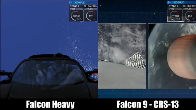 Полное сравнение запусков Falcon Heavy и Falcon 9 запуск и посадка