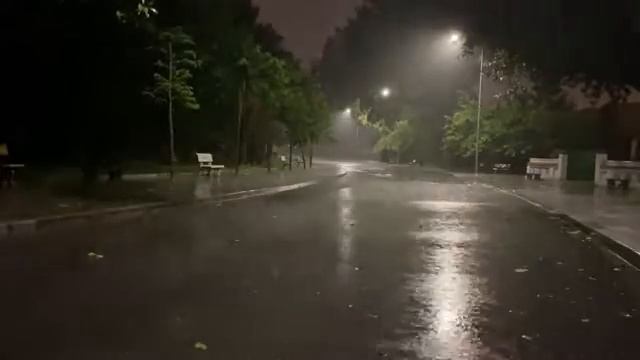 Мгновенный сон благодаря сильному ливню и мощным звукам грома, раздающим тропический лес ночью в па смотреть онлайн