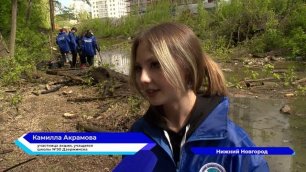 Волонтеры очистили участок реки Борзовка в Нижнем Новгороде