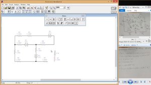 Моделирование цепи постоянного тока в программе  Electronics Workbench