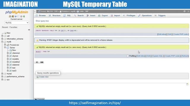 How to Use Temporary Table in MySQL (Create, Copy Structure, Copy Data) #53