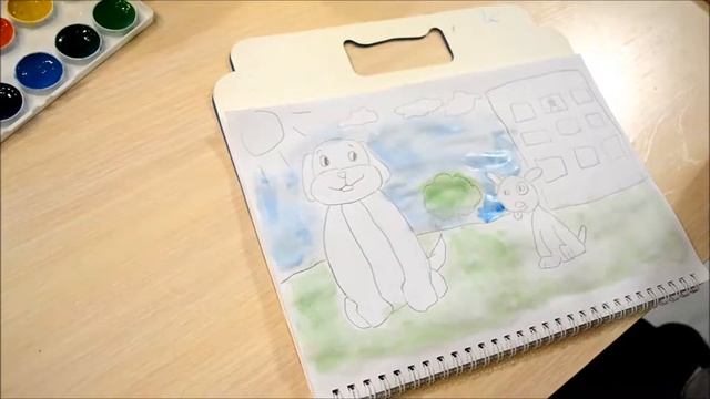 Рисуем иллюстрацию к рассказу "Играющие собаки" смотреть онлайн