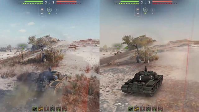 World of Tanks: максимальные настройки графики vs минимальные. Видеокарта RX 6600 XT: 200 FPS VS 55