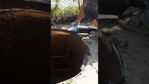 Пиление Толстой трубы болгаркой