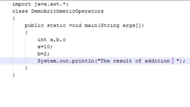 Java Tutorials - Java Operator (Arithmetic Operator Part-1)