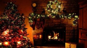 Камин, Огонь и Рождественская Музыка??? Спокойная музыка ???