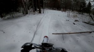 Эндуро против снегохода по снегу, KAYO K4 / Буран