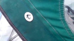 Установка тента. Поворотная застежка DOT.