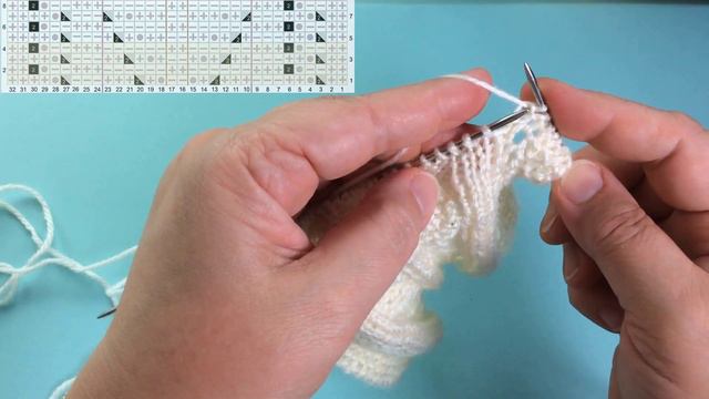Декоративная дорожка  Вязание спицами  Openwork Stitch