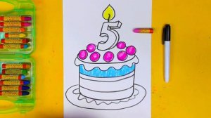 5 лет РыбаКит - рисуем ТОРТ