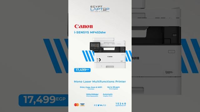 طابعة ليزر Canon MF453DW All in One - ايجيبت لابتوب - Egypt Laptop