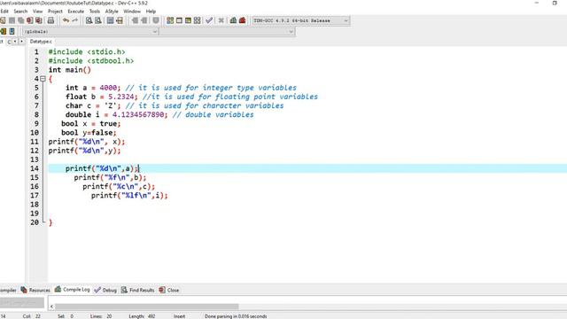 What are the different data types in c and c++  C | C++ | Java | Python | C# tutorial