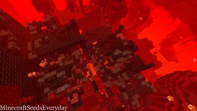 Minecraft Java 1.16.3 Seed: Bastion remnant hoglin stables available at spawn of ruined portal смотреть онлайн