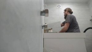 Установка смесителя с тропическим душем. Тропический душ.