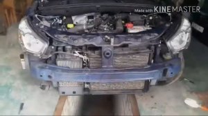 Снятие переднего бампера Рено Доккер