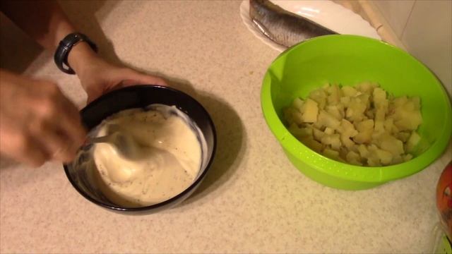 Салат-закуска из сельди и картофеля "ЦВЕТОК"