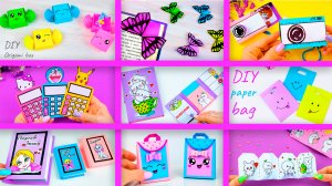 10 простых поделок из бумаги своими руками Diy kawaii не оригами Лайфхаки для школы