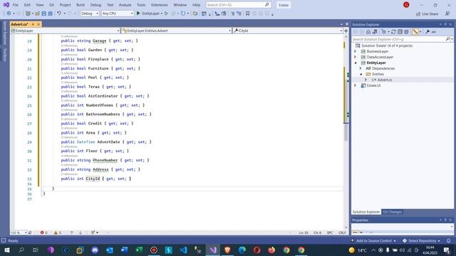 .Net Core 5.0 ile Emlak Sitesi - Veri Tabanı Tablolarının Oluşturulması -1