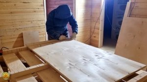 Монтаж пола в деревянном доме. Настил фанеры на пол. Утепление и отделка дома 10 на 10 в Сыктывкаре