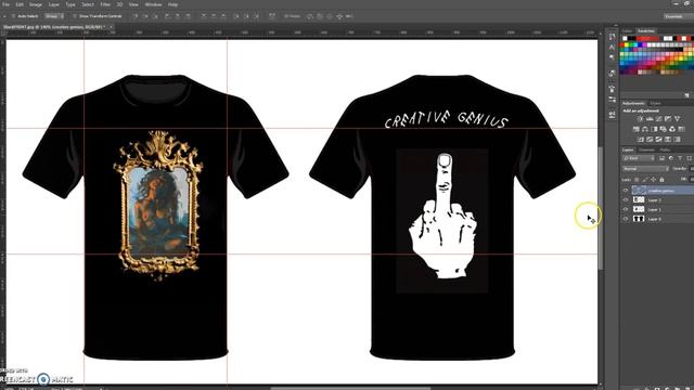 how to Design a T-shirt on Adobe Photoshop CC 64 Bit. смотреть онлайн