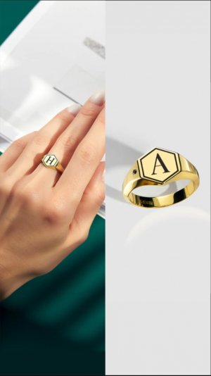 Изготовление золотого кольца с бриллиантом и буквой