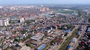 Город Краснодар с высоты птичьего полета