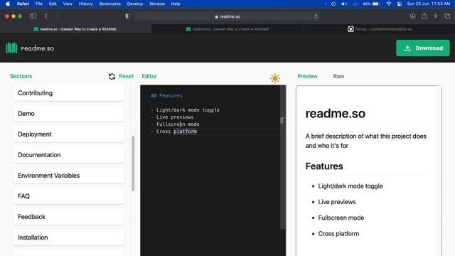 Best way to create Readme Files | readme.so