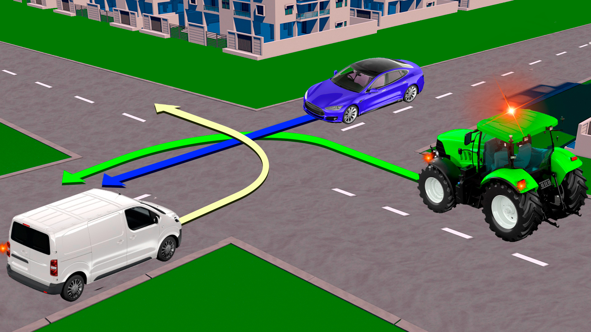 Вы проедете перекресток в данной ситуации. Регулировщик ПДД 2022. Синий трактор. Три трактора вместе.