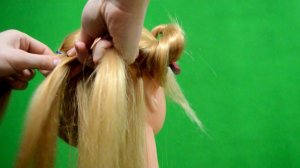 Переплетение кос с лентой