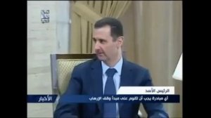 Syria   President Bashar al Assad meets UN envoy Lakhdar Ibrahimi 21 10 2012