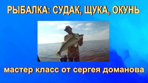 РЫБАЛКА: СУДАК, ЩУКА, ОКУНЬ. МАСТЕР КЛАСС ОТ СЕРГЕЯ ДОМАНОВА.