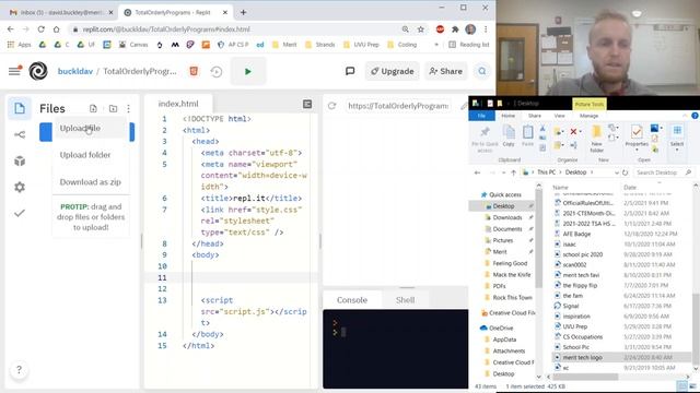 Uploading A File To Replit.com