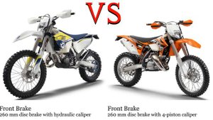 Husqvarna TE 125 vs KTM EXC 125 Test specification comparison