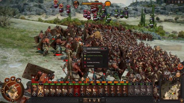 Total War Saga: Troy Mythos Battle gameplay  The Minotaurs Rage vs Giants Wrath