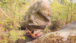 Friction Labs Athlete Josh Larson sampling a few blocs in the forest of kings and queens!