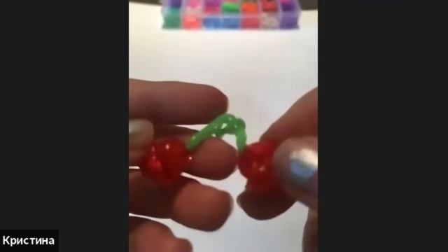 Вишенка и бабочка ▶ Плетение из резинок