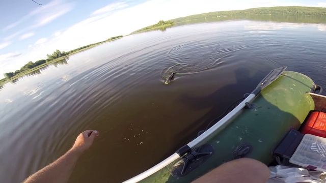 Ловля сома на квок и судака на джиг. Рыбалка на Чебоксарском водохранилище. смотреть онлайн