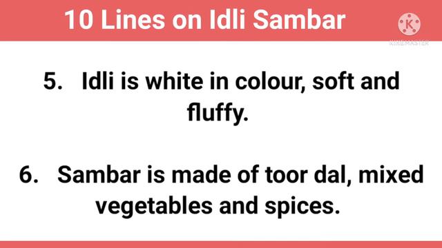 10 Lines on My Favourite Food Idli Sambar in English | 10 Lines on Idli Sambar | StudyPrideCorner смотреть онлайн