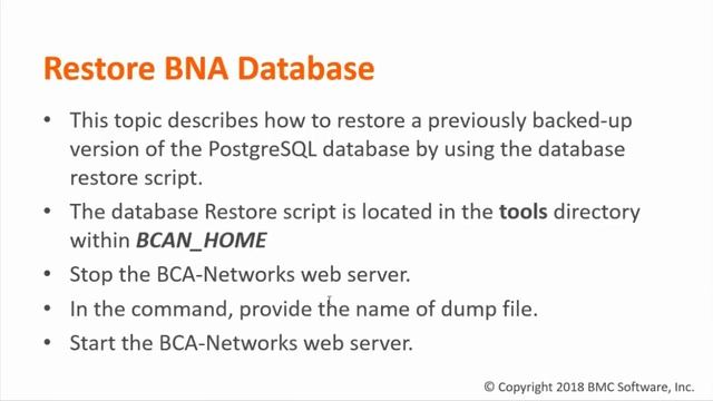 TSNA: How-to Backup & Restore BCAN database смотреть онлайн