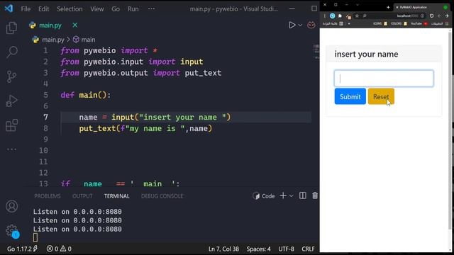 عمل تطبيقات الويب بدون HTML & JAVASCRIPT ? تجريب PyWebIO? смотреть онлайн