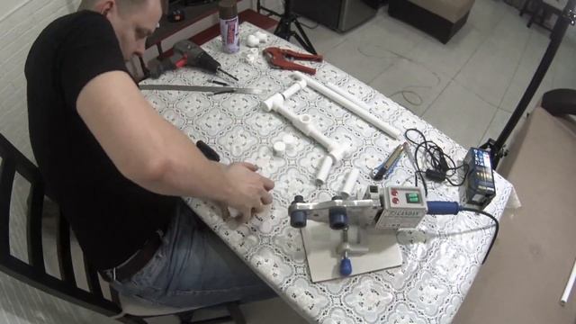 DIY | Настольный светильник из ПВХ труб в стиле LOFT смотреть онлайн