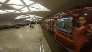 Именной поезд Русич “Наши Парни“ 🇷🇺 на станции Метро Строгино