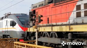 Транспортный коллапс. Станция Рассудово, утро 3.10.20. Буксир потащил сломавшуюся электричку. Train