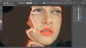 vector art illustrator vector art tutorial Curly hair