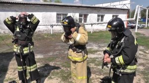 Тренировка газодымозащитников в теплодымокамере