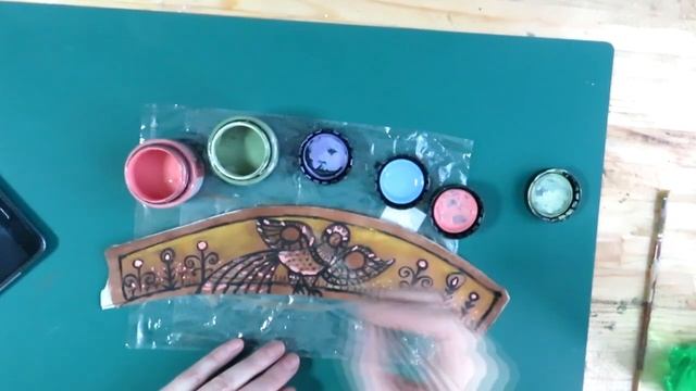 Кокошник в народном стиле. Роспись по ткани. Мастер класс