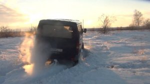 Соболь 4х4 и Уаз Патриот по мокрому январскому снегу