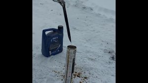 Горн на коленке. Закалка клинка в масле.