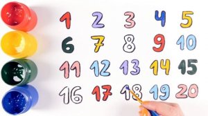 Рисуем и Раскрашиваем Числа от 1 до 20.