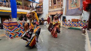 Фрагмент второго дня буддийской мистерии Ханле Густор, Танец Цам. Ладакх.